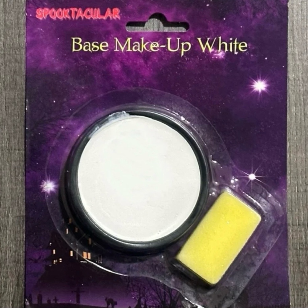 💞 New Spooktacular White Base Theatrical Makeup Face Paint & Sponge